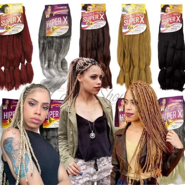 Jumbo Jumbão Tranças Box Braid MEGAX/HIPERX/SUPERX Fibra Especial 400g