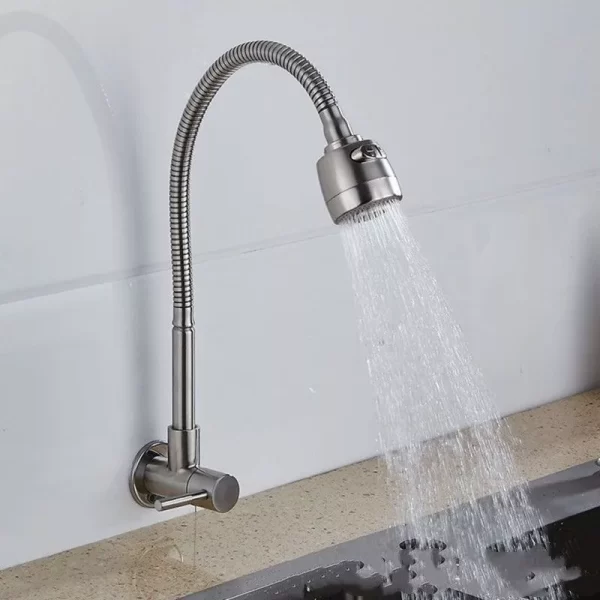 Inox Pia Cozinha Chuveirinho Torneira + 187CM Cano Flexível Inox Mangueira Flexível de Aço Inox para Ducha