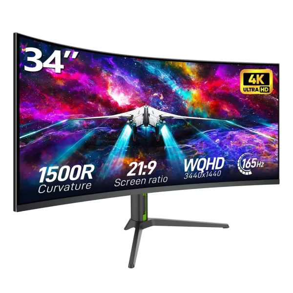 Monitor Curvo Ultrawide 34 POLEGADAS LED 21:9 165HZ 100 sRGB 1ms MPRT HDMI VA