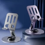Suporte Alumínio de Mesa Base Rotatória Ajustável 360º Para Smartphones e Tabl