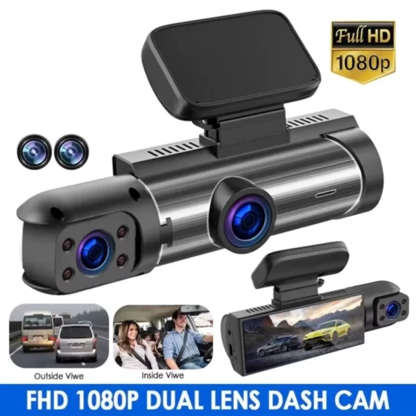 2 Lentes Gravador De Condução 1080P HD Vídeo Noturno Função De Visão Noturna Inversão De Dvr De Carro
