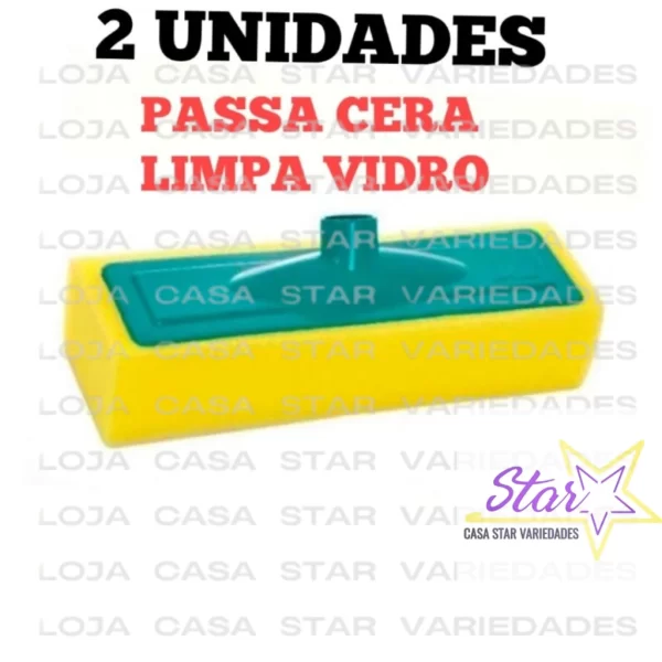 KIT 2 Rodo PASSA CERA lava piso esfregão limpa vidro lava carro espuma macia promoção mop