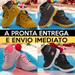Bota Infantil Bebe Coturno Menino e Menina Botinha Baby Confortável - Envio Imediato