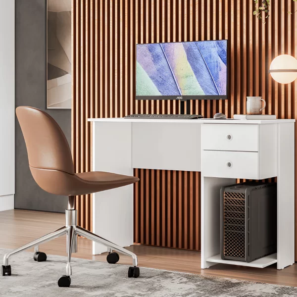 Escrivaninha Gamer Mesa Para Computador Com 2 Gavetas e Suporte Para CPU Quarto Estudo Escritório