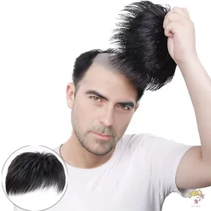 Peruca Reta Masculina De Fibra Sintética Resistente Ao Calor Com Aparência Natural