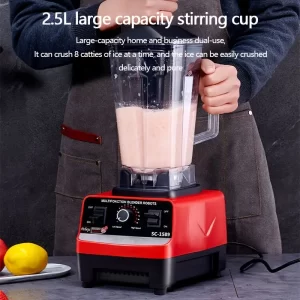 Liquidificador de Limpeza Automática 2L com Lâminas de Aço de Precisão - Fazedor de Smoothies Multi-Funcional, Triturador de Gelo, Extrator de Suco, Fácil de Operar, Contêiner de Grau Alimentício, Perfeito para Uso Doméstico e em RV, Liquidificador Doméstico|Eletrodoméstico de Cozinha Moderna|Base de Plástico Duráve