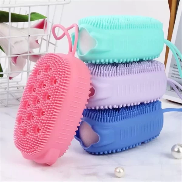 Esponja Bucha De Silicone Com Porta Sabão Escova Para Banho New Arrivals Direct Selling Best