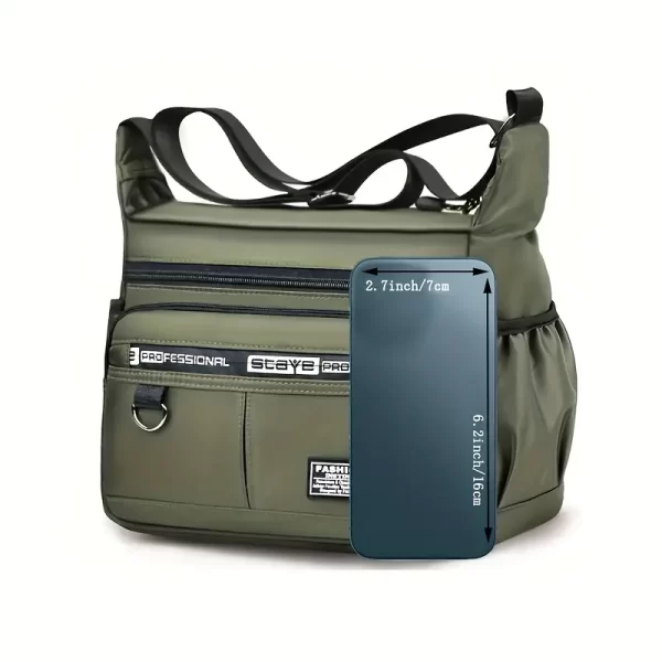 Mochila de ombro de nylon para homem - Oxford casual com teto de lona cruzada, alça ajustável, vários bolsos e fecho de correr para viagens, escola e uso diário (design de puxador de correr aleatório), Mochila de viagem | Mochila de estilo casual | Mochila de lona durável