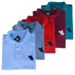 Kit 5 Camisa Gola Polo Masculina Camiseta de Algodão Promoção
