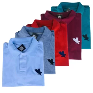 Kit 5 Camisa Gola Polo Masculina Camiseta de Algodão Promoção