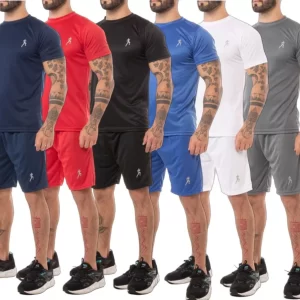 Kit 6 Camisetas Masculinas + 6 Bermudas Academia Esportiva - Conjuntos