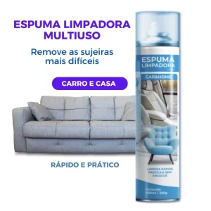Spray Limpa Estofados Espuma Magica Seco Ideal para Sofá Cadeira Tapete Colchão e Banco de Carro
