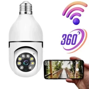 Câmera IP Segurança Doméstica lâmpada inteligente Rotate Auto Tracking Câmera Panorâmica Wireless Wifi PTZ