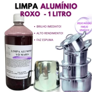 VMR - 1L Limpa alumínio - Brilho de verdade!!Panelas e utensílios - Rende 3x mais - alto rendimento.