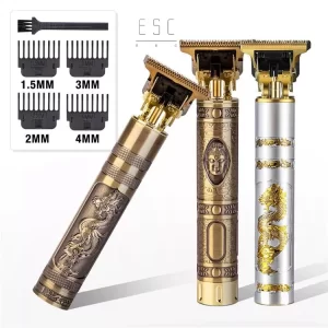 Máquina de cortar cabelo barbeiro dragão profissional elétrica bateria recarregáve