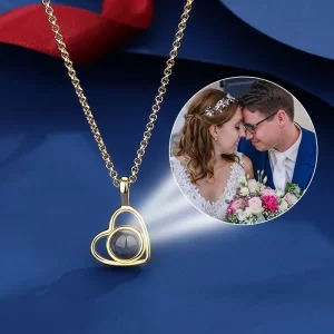 Personalizadas Projeção De Fotos Colar Casal De Coração Presente Dia Dos Namorados