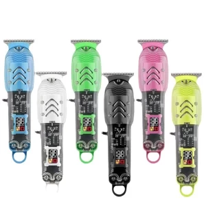 Cortador de Cabelo Profissional Sem Fio com Display LCD Inteligente e Barbeador para Homens
