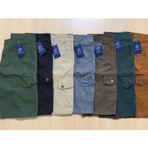 Bermudas Masculinas Jeans Cargo Shorts Jeans Sarja Coloridas 6 Bolsos Otimo Preço